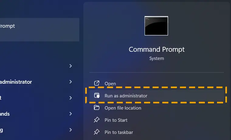 Running Command Prompt as administrator on Windows PC