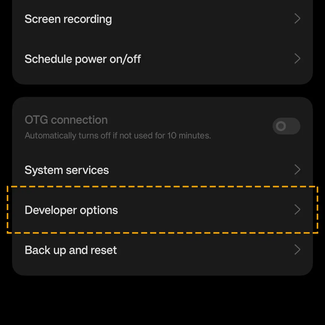 access developer options on android phone