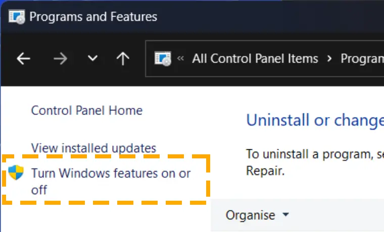 manage windows features