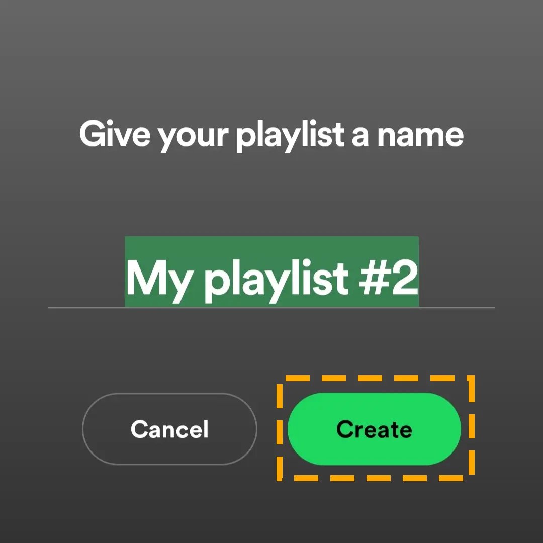 name the new playlist