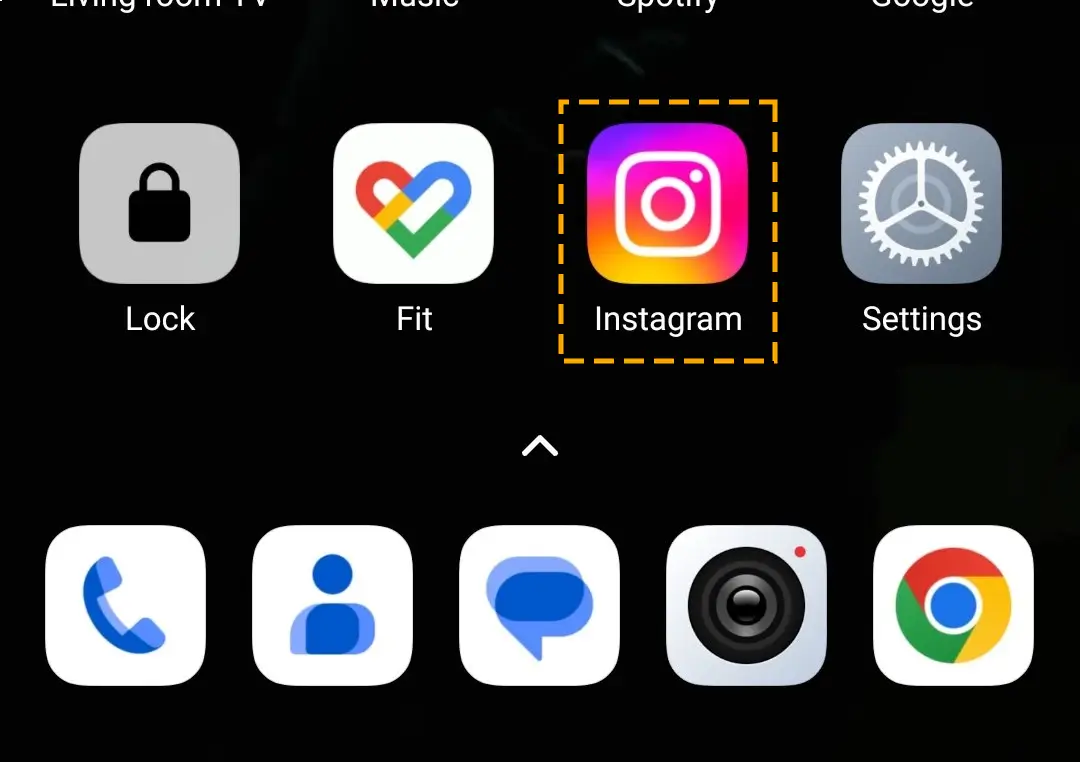 open instagram app on phone