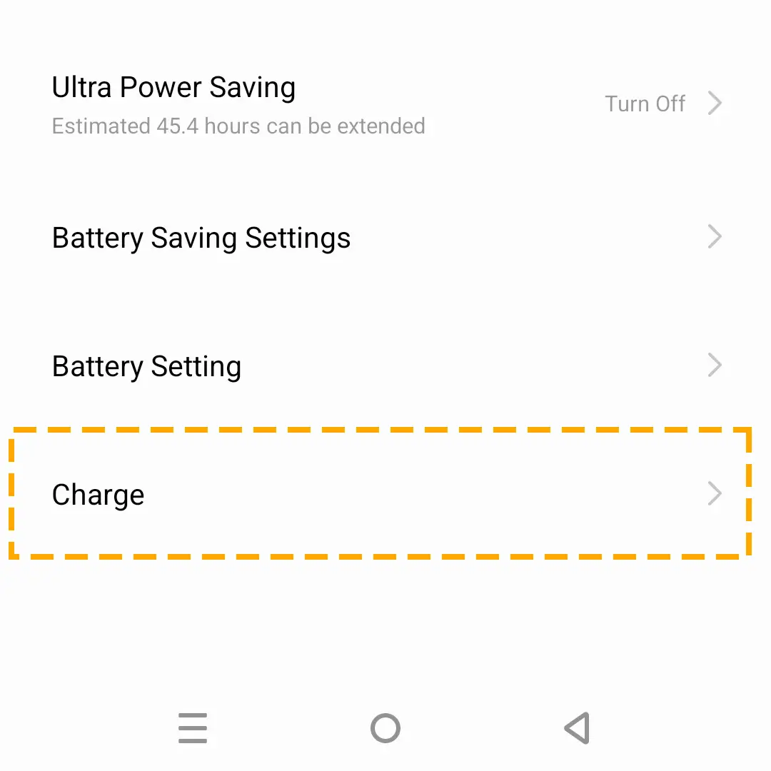 phone battery settings