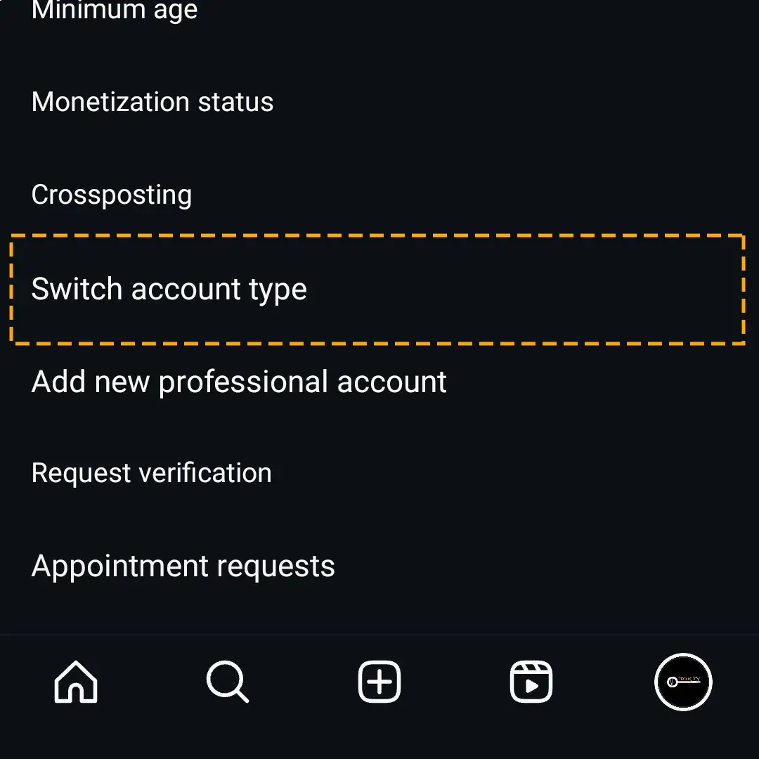 switch account type