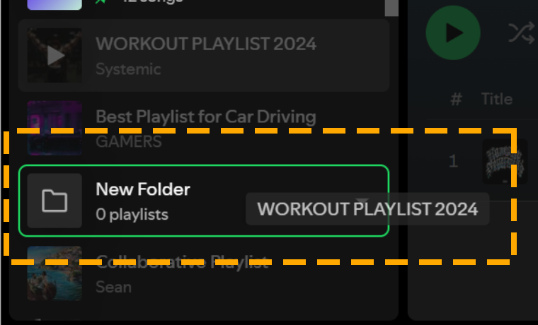 add playlists to folder