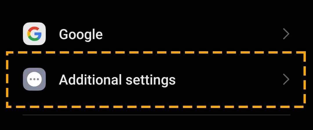 additional settings tab in settings