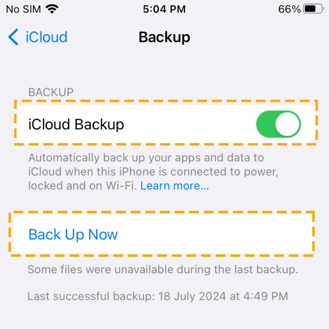 backup iphone data