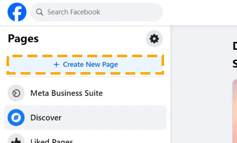 create new page button