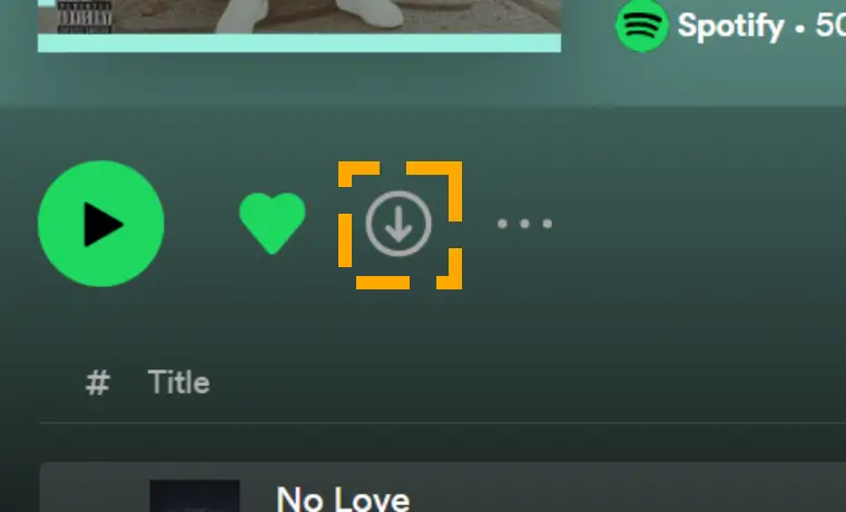 download icon to save spotify playlist