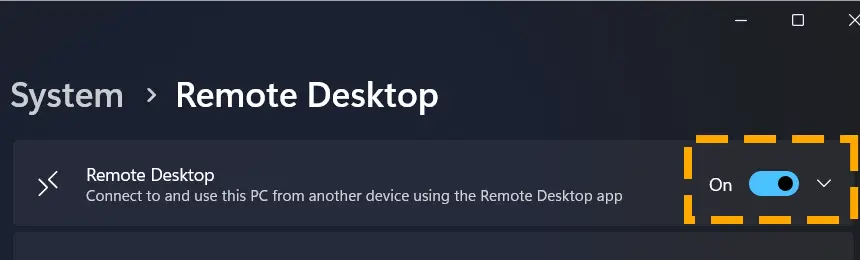 enable remote access