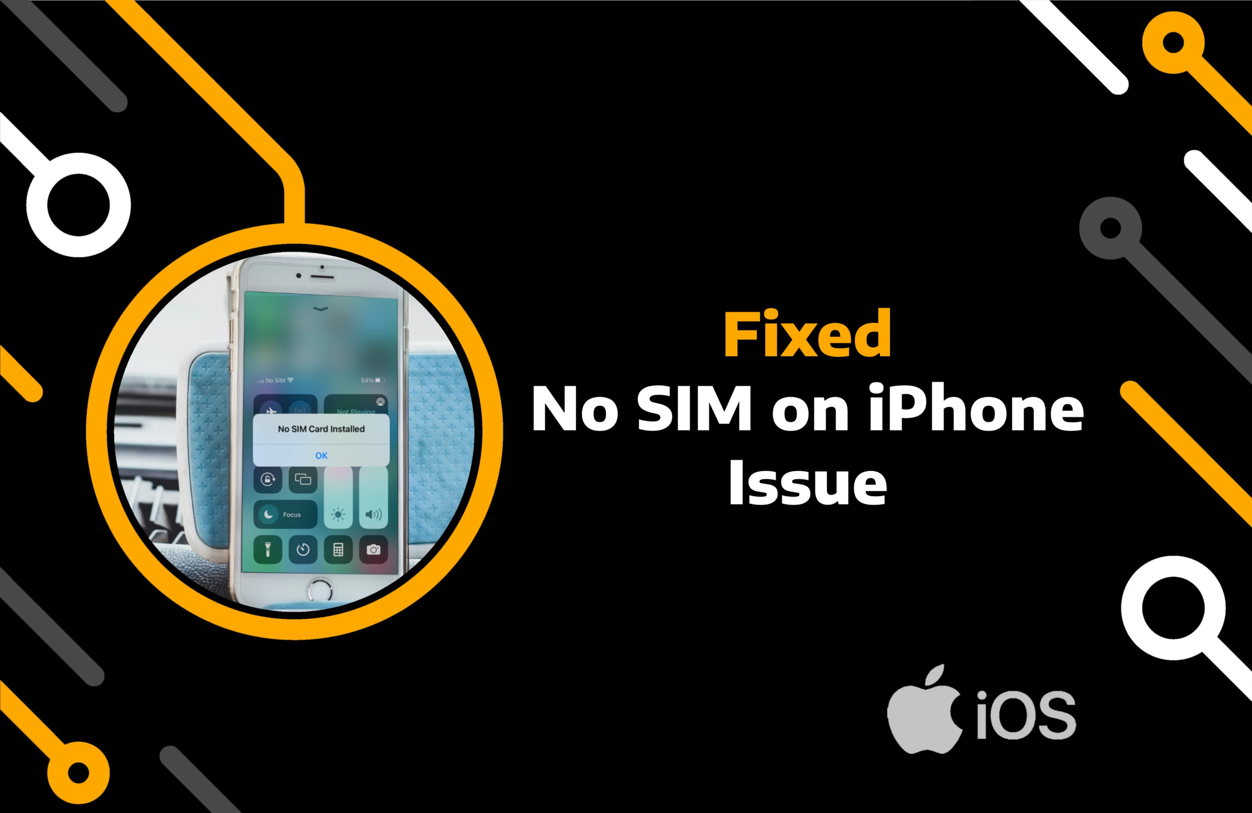 feature image of no sim on iphone