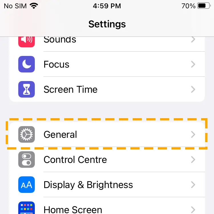 iphone settings app