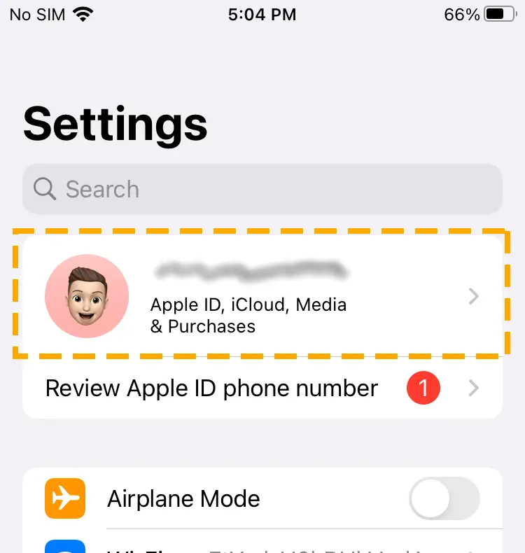 iphone settings app