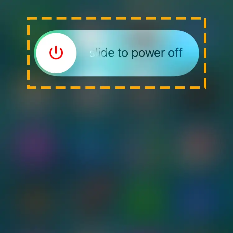 iphone's shut down slider