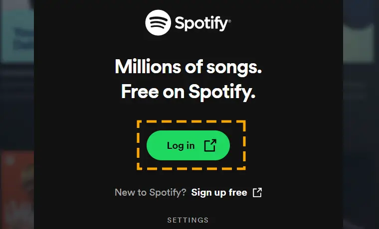 log in to spotify account