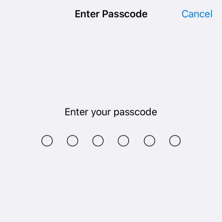 password to reset network settings