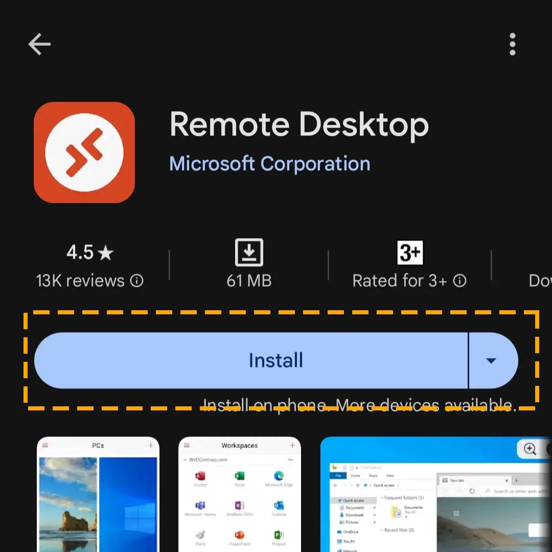 remote desktop android app