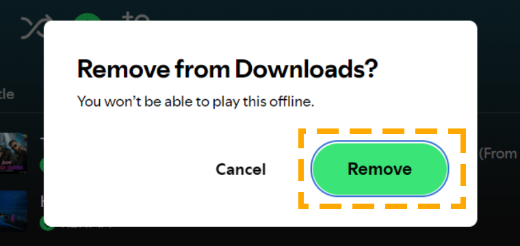 remove offline playlist