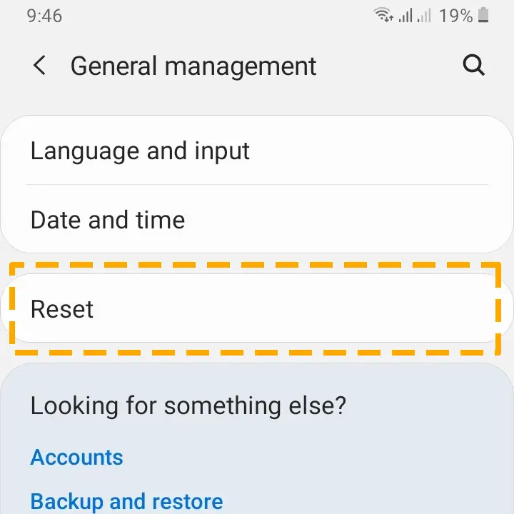 reset samsung phone