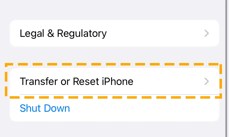 transfer or reset iphone