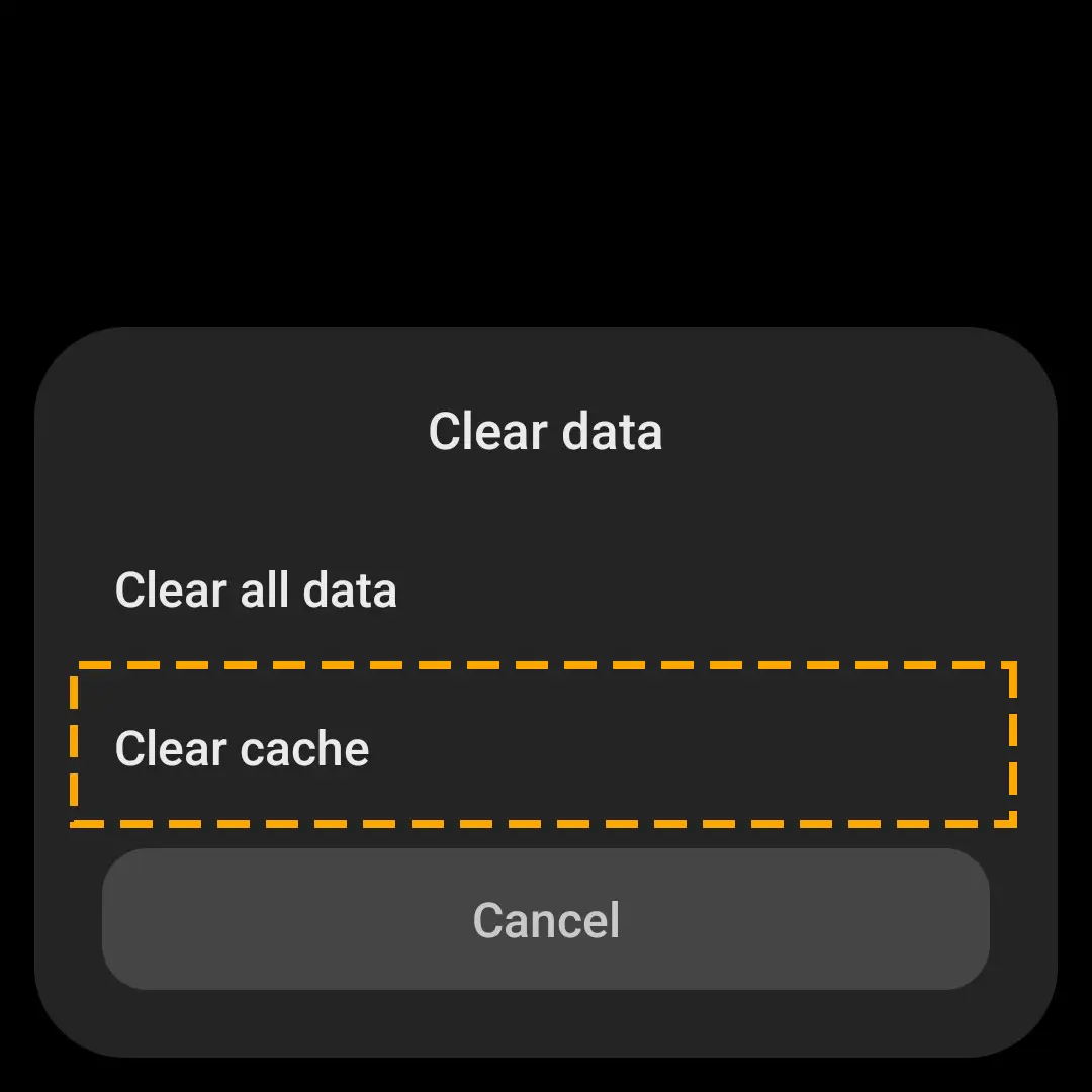 clear cache