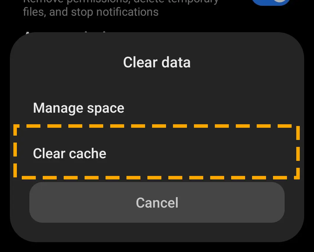 clear facebook app cache