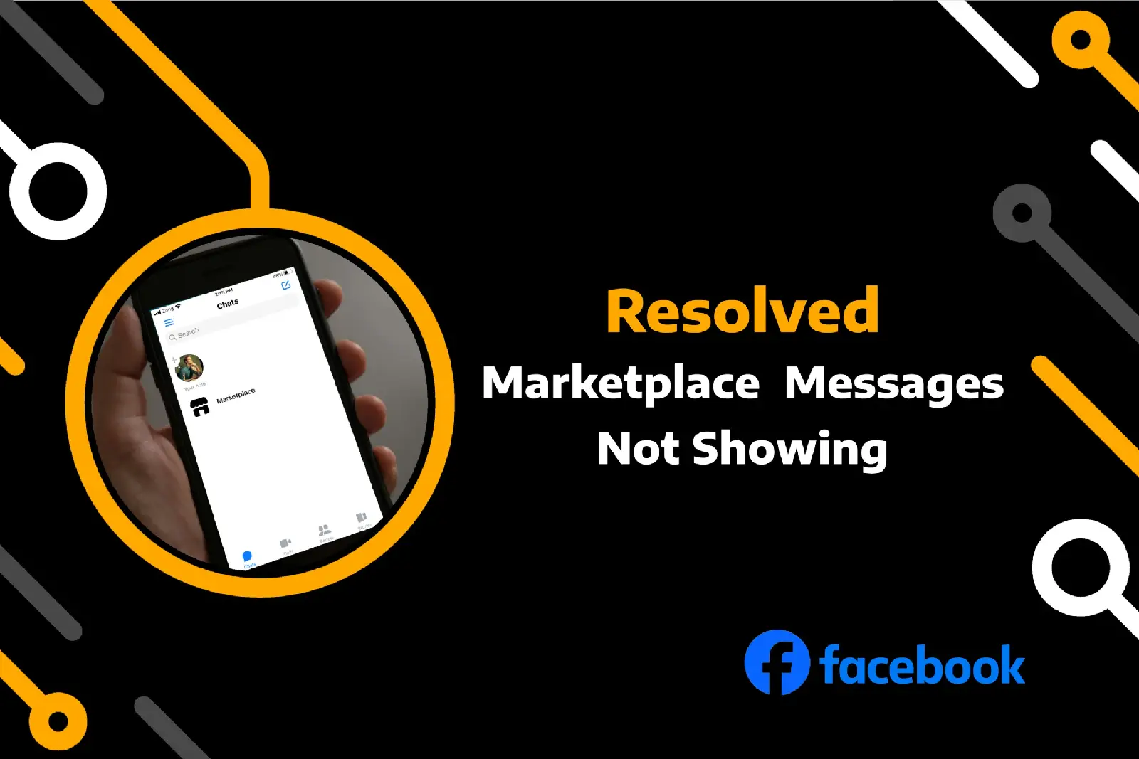 feature image of facebook marketplace messages not showing