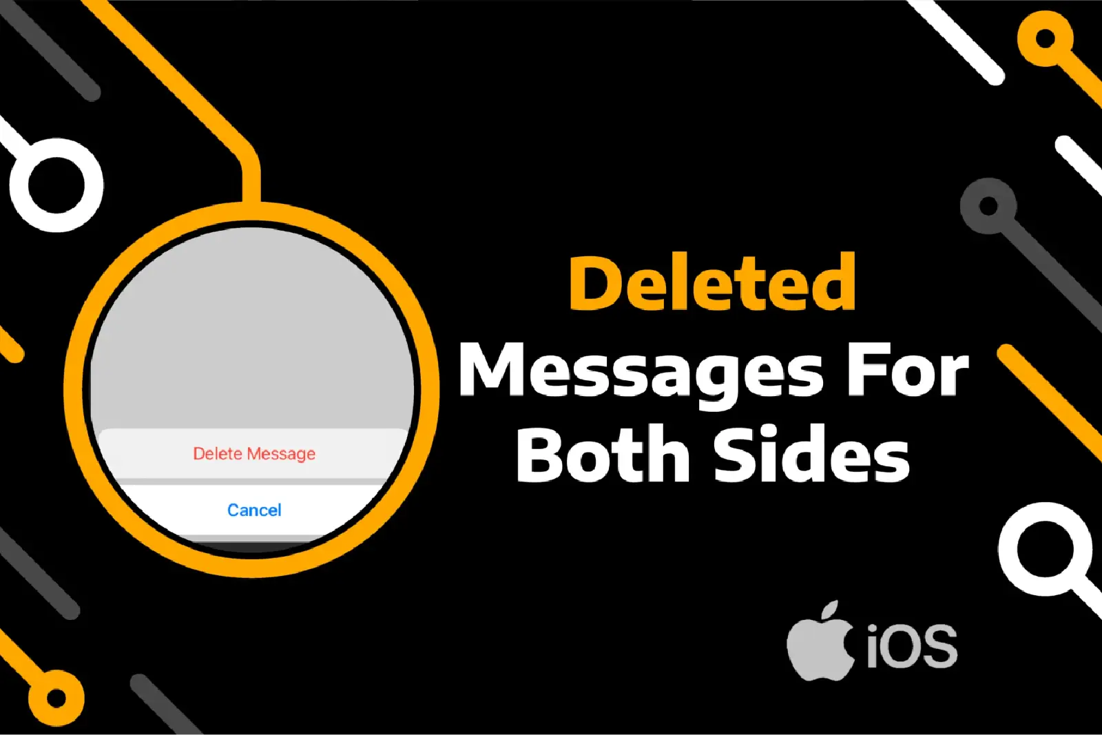 feature image of how to delete text messages on iphone for both sides