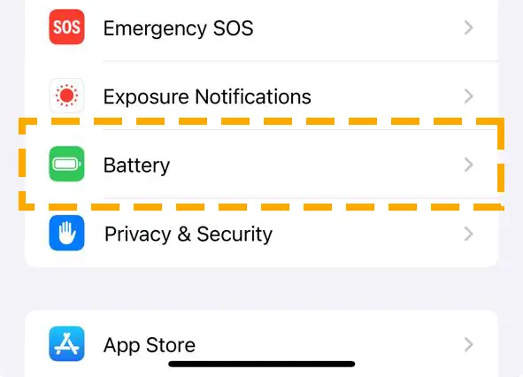 iphone battery settings