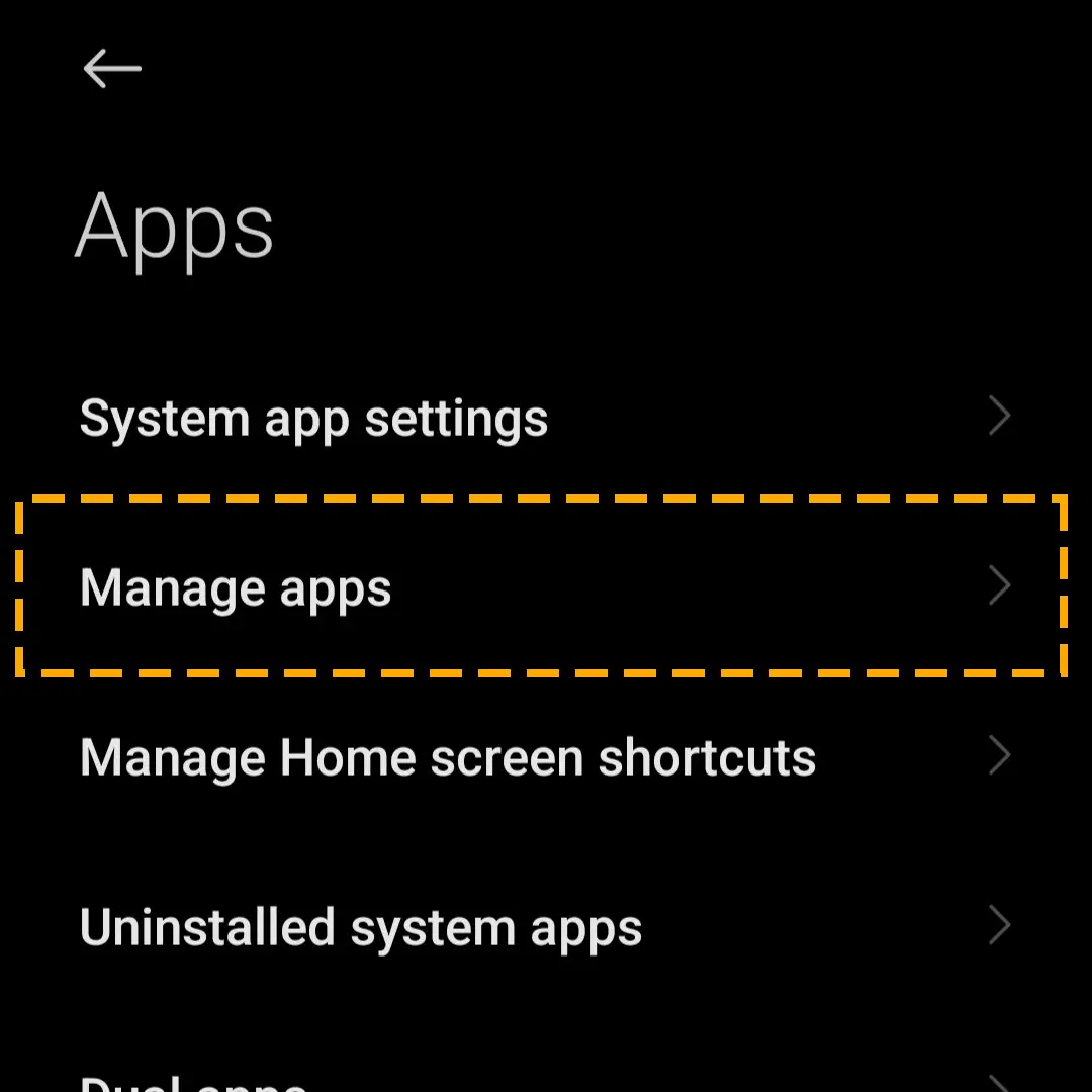 manage apps