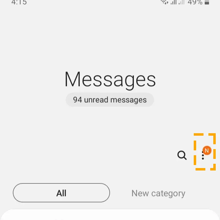 message app menu icon