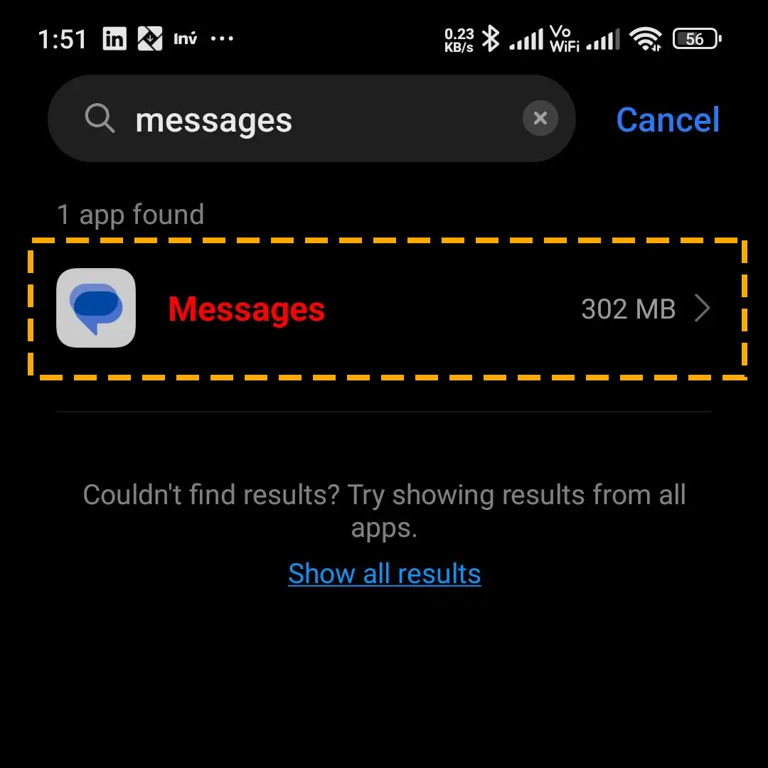 message app settings