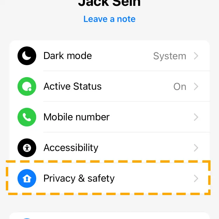 messenger app settings