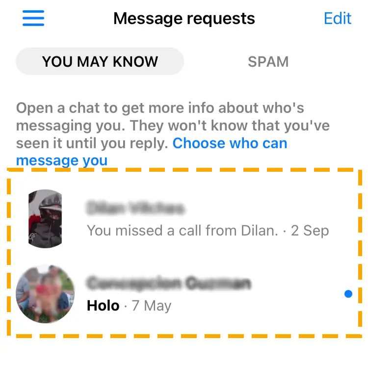 messenger message request