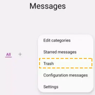 samsung message app menu