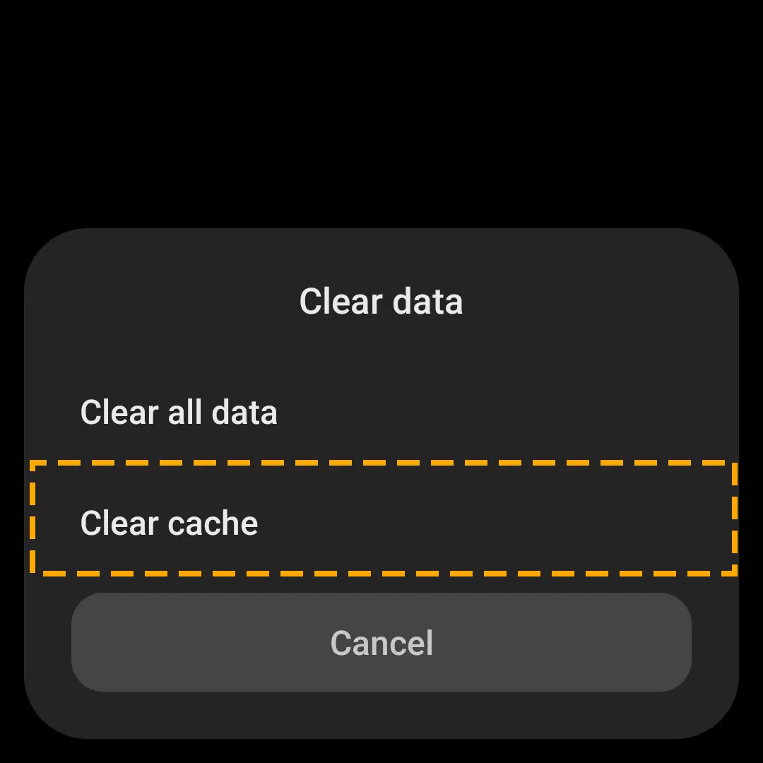 clear cache