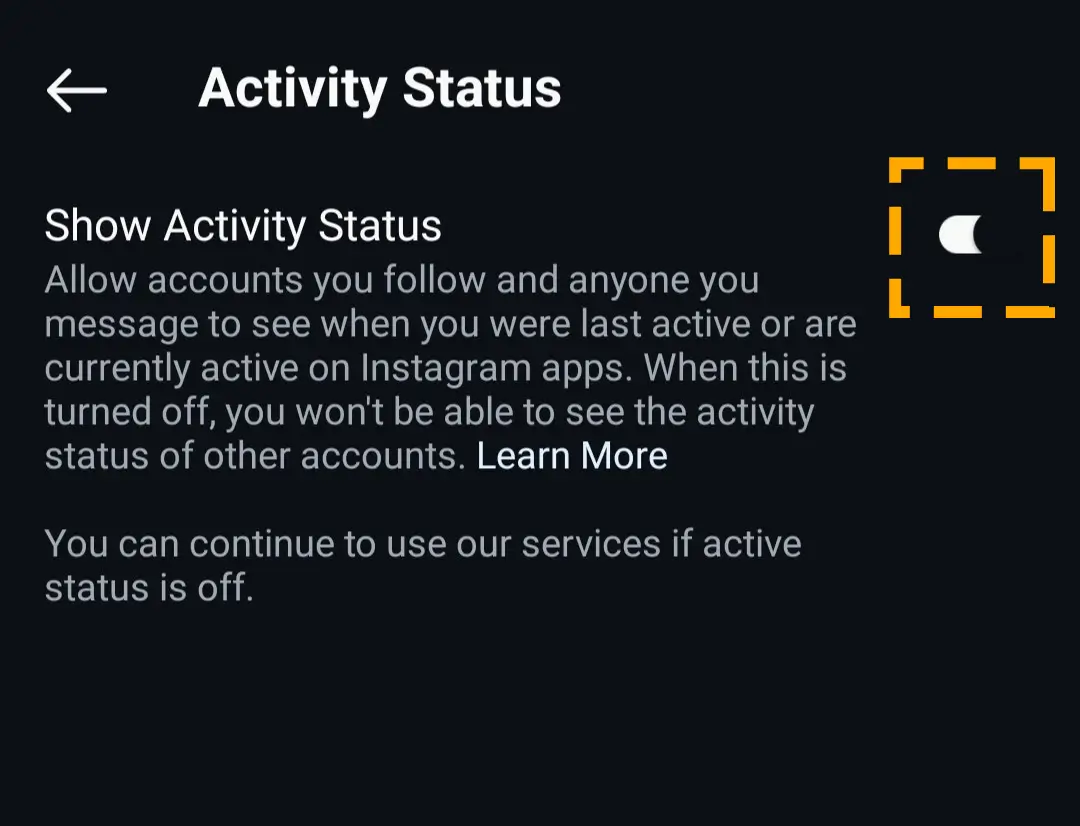 enable activity status