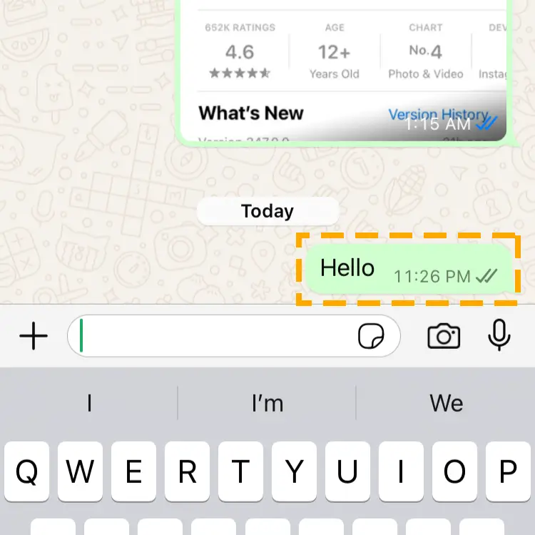 hold the message in whatsapp