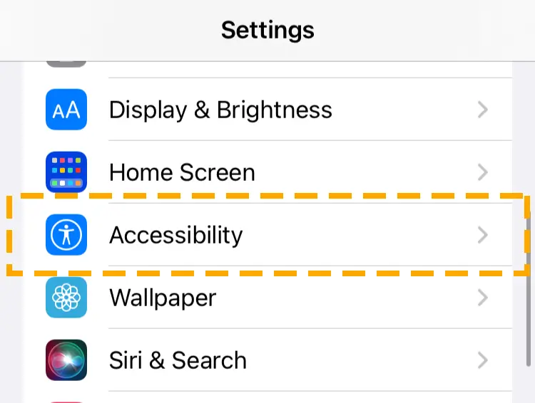 ios accessibility settings