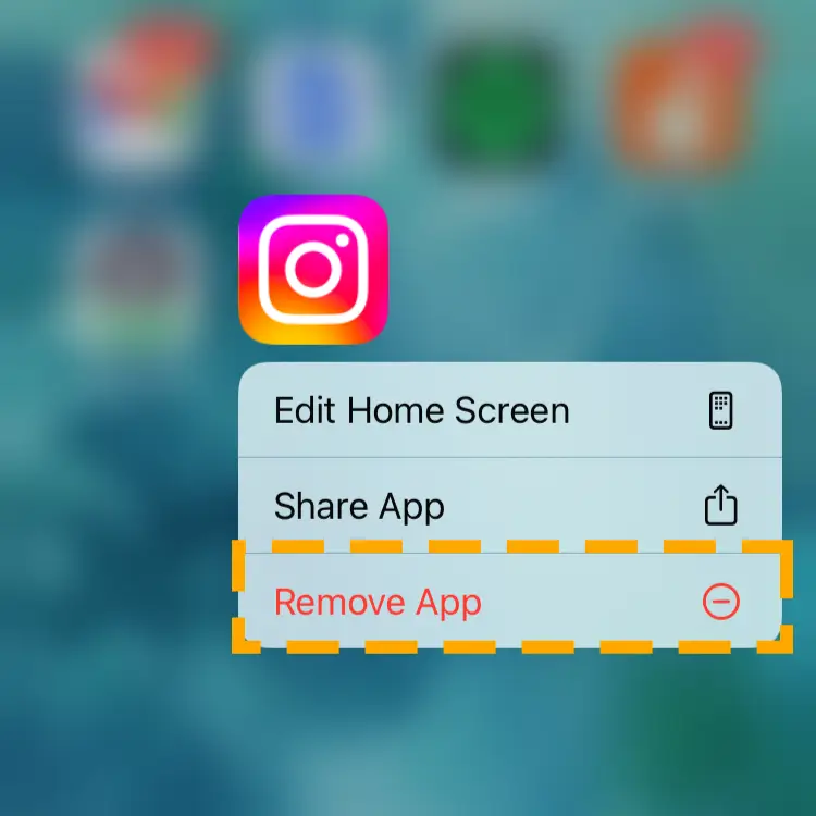 remove insta app