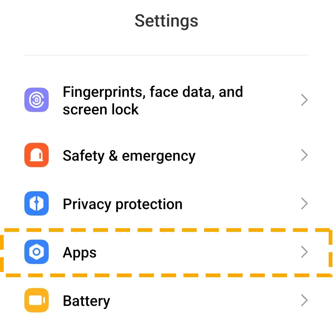 android settings app