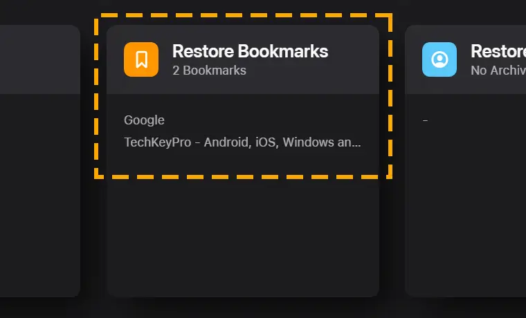 bookmarks to restore