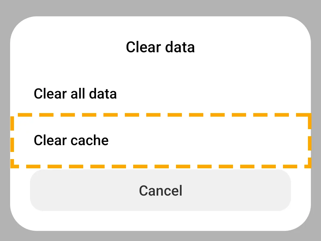 clear app cache