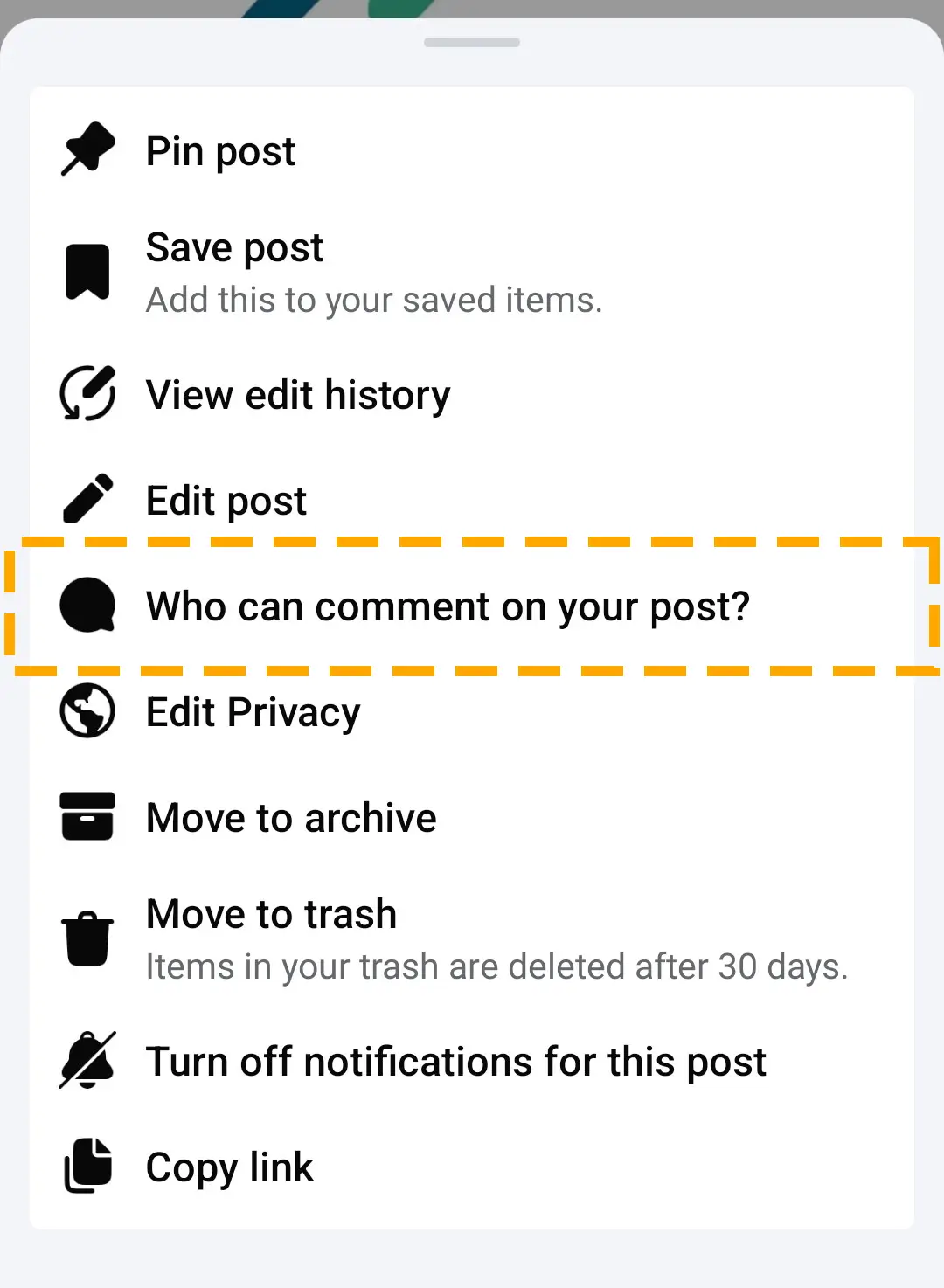 comment on your post