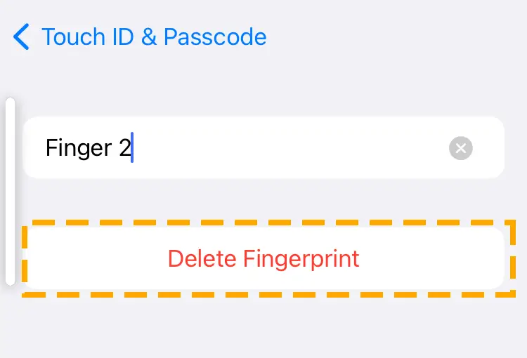 delete unknown fingerprint