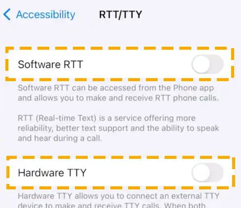 disable rtt and tty