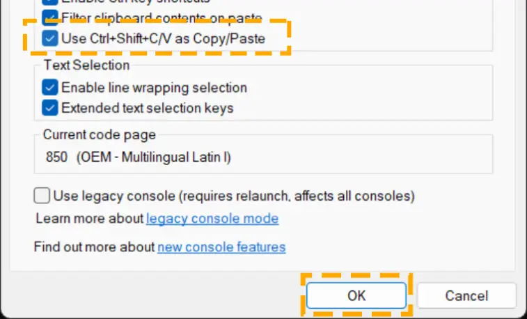 enable ctrl key shortcuts