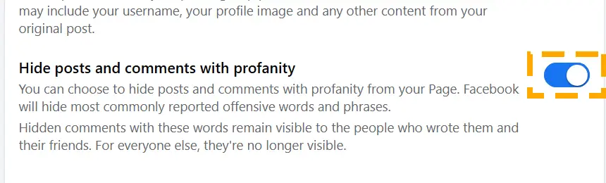 hide comments with profanity