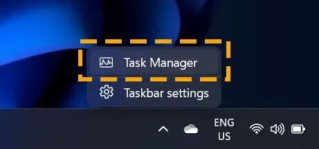 open task manager