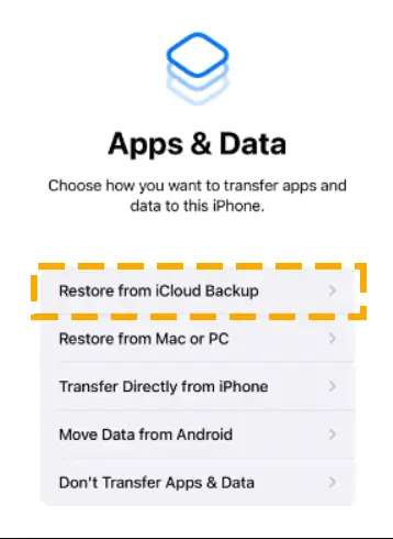 restore icloud