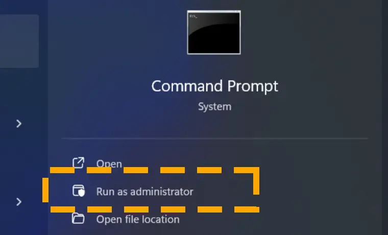 run cmd as admin